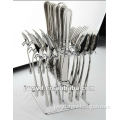 24 pcs stainless steel cutlery set with wire stand